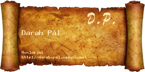Darab Pál névjegykártya